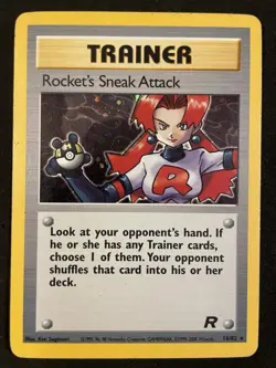 Rocket's Sneak Attack 16/82 Holo Rare Team Rocket Vintage 2000 Pokemon WotC LP - Image 1