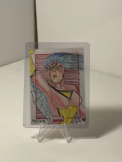 2011 Marvel Universe sketch card Spider-Woman by Felix Morales - Image 1