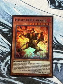 Yugioh Masked HERO Furnace MZMU-EN015 Maze of Muertos 1st Edition NM - Image 2