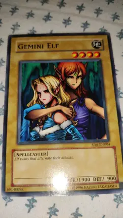Yu-Gi-Oh! TCG Gemini Elf Unlimited Common SD6-EN004 NM Unlimited Edition - Image 2