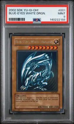 2002 Yu-Gi-Oh! Blue-Eyes White Dragon Starter Deck: Kaiba SDK Unlim Ultra PSA 9 - Image 1