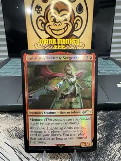 Lightning, Security Sergeant Foil Final Fantasy Promo Card MTG Near Mint US - Image 1