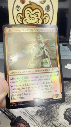 Lightning, Security Sergeant Foil Final Fantasy Promo Card MTG Near Mint US - Image 2