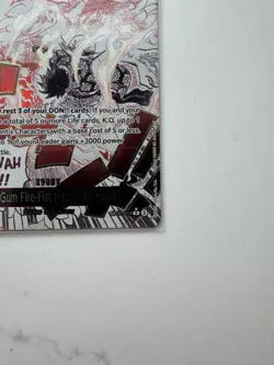 Bandai Gum-Gum Fire-Fist Pistol Red Hawk OP11-114 R Holo Event One Piece NM - Image 4