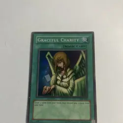 YuGiOh Graceful Charity SDP-040 Super Rare Holo Magic Card - Image 1
