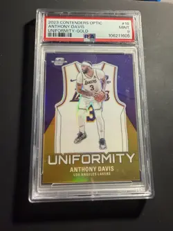 2023-24 Panini Contenders Optic Uniformity Gold #18 Anthony Davis # /10 - Image 1