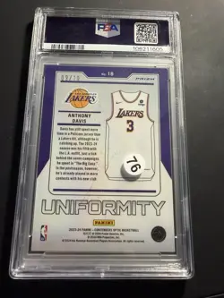 2023-24 Panini Contenders Optic Uniformity Gold #18 Anthony Davis # /10 - Image 2
