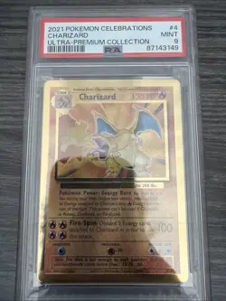Charizard Metal Promo Pokemon Celebrations Ultra Premium Collection 4/102 PSA 9 - Image 1