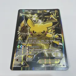 Pokemon Card Pikachu EX XY124 XY Black Star Promo Jumbo Light Play - Image 1