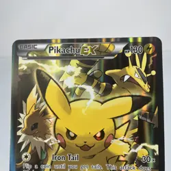 Pokemon Card Pikachu EX XY124 XY Black Star Promo Jumbo Light Play - Image 3