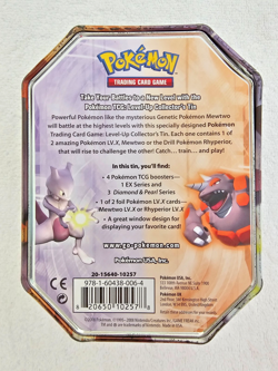 POKEMON Trading Card Game 2008 Level-Up Collector's Tin w/ MEWTWO (EMPTY) - Image 2