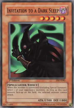yugioh Trading card - Invitation To a Dark Sleep - PSV E082 - Image 1