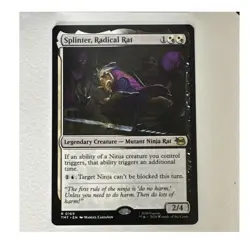 Wizards Splinter, Radical Rat 0169 TMT MTG Rare White/Black Legendary 2026 - Image 1