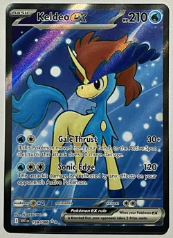 Keldeo EX 159/086 (NM) Ultra Rare Scarlet & Violet: Black Bolt 2025 Pokemon TCG - Image 1