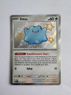 Ditto Scarlet & Violet Paldean Fates Baby Shiny 201/091. Pokemon TCG - Image 1