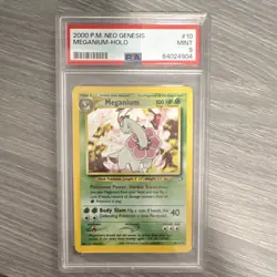Pokemon Meganium 10/111 Neo Genesis Holo Rare PSA 9 Unlimited English - Image 1