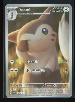 Furret 2025 Pokemon Journey Together 168/159 Illustration Rare - Image 1