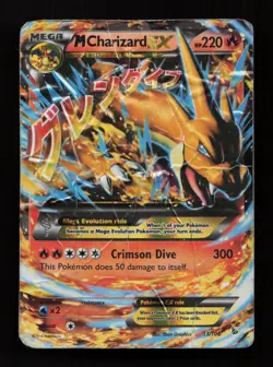 M Charizard EX 13/106 Holo Rare EX Flashfire Pokemon DAMAGED - Image 1