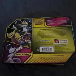 Pokemon TCG Mew & Mewtwo GX Full Art Promo Tag Team Empty Tin DISPLAY ONLY 820650806322 - Image 2