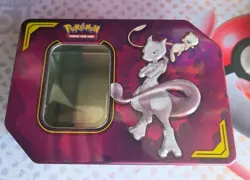 1x EMPTY Pokemon Mewtwo & Mew GX Power Partnership Tag Team Tin - Image 1