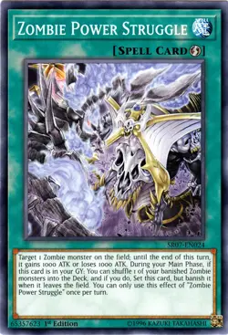 Zombie Power Struggle - SR07-EN024 - Common - 1st Edition - Lightly Played - Str - Image 1