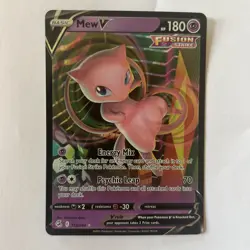Pokemon Mew v Fusion Strike TCG Ultra Rare Card 113/264 - Image 1