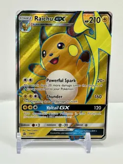 Pokemon TCG Raichu GX Black Star Promo SM90 Holo Card NM Condition - Image 1