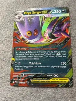 Mega Gengar ex 056/094 Phantasmal Flames Pokemon Card Double Rare Holo NM - Image 2
