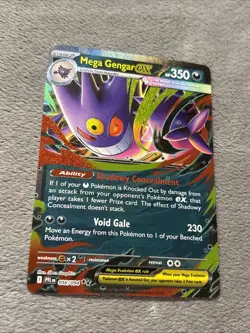 Mega Gengar ex 056/094 Phantasmal Flames Pokemon Card Double Rare Holo NM - Image 3