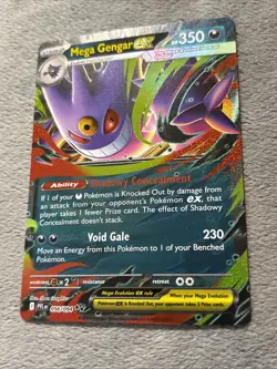 Mega Gengar ex 056/094 Phantasmal Flames Pokemon Card Double Rare Holo NM - Image 4