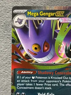 Mega Gengar ex 056/094 Phantasmal Flames Pokemon Card Double Rare Holo NM - Image 5