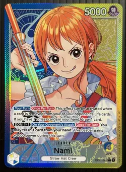 One Piece CCG Nami OP11-041 Alternate Art Leader Card English NM! CLEAN! 🔥🔥🔥 - Image 1