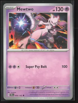 Mewtwo Uncommon SV07: Stellar Crown 059/142 NM Pokemon Card - Image 1