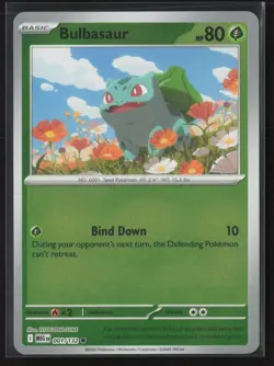 Bulbasaur Common ME01: Mega Evolution 001/132 NM Pokemon Card Reverse Holo - Image 1