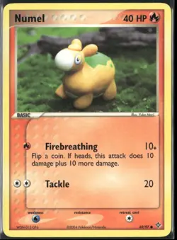 Numel 69/97 EX Dragon Pokemon English Card (MP) - Image 1