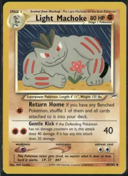 Light Machoke 49/132 Neo Destiny Pokemon English Card (MP) - Image 1