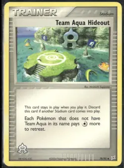 Team Aqua Hideout 78/95 EX Team Magma vs Team Aqua Pokemon English Card (LP) - Image 1