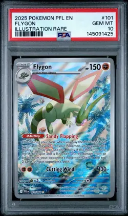 🔥 2025 POKEMON PFL EN-PHANTASMAL FLAMES ILLUSTRATION RARE #101 FLYGON PSA 10 - Image 1