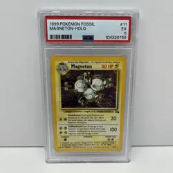 Pokemon Magneton 11/62 Fossil Holo - PSA 5 EX New Cert - Image 1