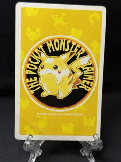 Pokemon Japanese YELLOW Pikachu POKER Playing Card Golem 2 Of Clubs 1998 👀 - Image 2