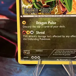 Pokemon TCG Rayquaza Dragon Vault Holo Rare Card 11/20 Stamped NM - Image 4