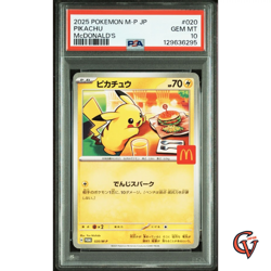PSA 10 Pikachu 020/M-P McDonald's Happy Set Promo 2025 Pokemon Card Japanese - Image 1
