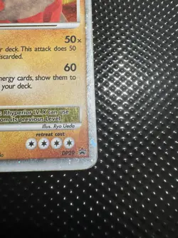 Pokemon TCG Rhyperior LV.X DP29 Diamond and Pearl Promo DMG - Image 4