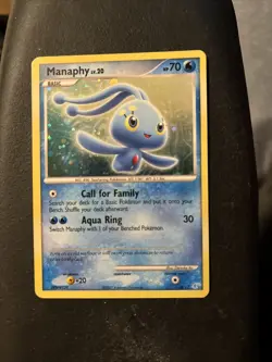 Pokemon TCG card Manaphy 4/12 Diamond & Pearl Trainer Kit promo holo - Image 1