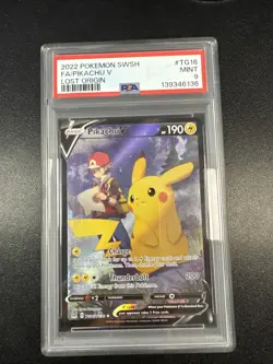2022 Pokemon SWSH Psa 9 FA/Pikachu V Lost Origin - Image 1