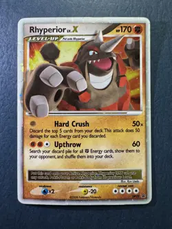 Pokemon TCG Rhyperior LV. X DP29 Diamond & Pearl Holo - Image 1