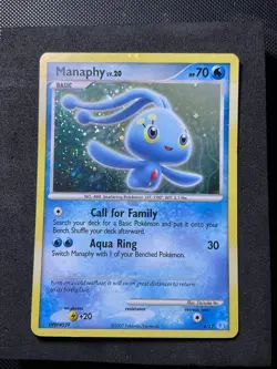 Manaphy 4/12 DP Trainer Kit Holo Pokemon Card LP - Image 1