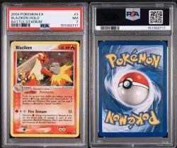 Pokemon EX Ruby & Sapphire Battle Stadium 2004 Blaziken Holo #3 PSA 7 - Image 3