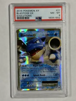PSA 8 Blastoise EX, 2016 XY Evolutions Pokemon TCG *combined shipping available* - Image 1