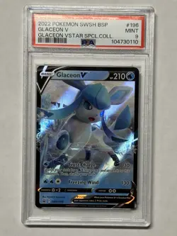 PSA 9 Glaceon V, 2022 SWSH196 Promo, Pokemon TCG *combined shipping available* - Image 1